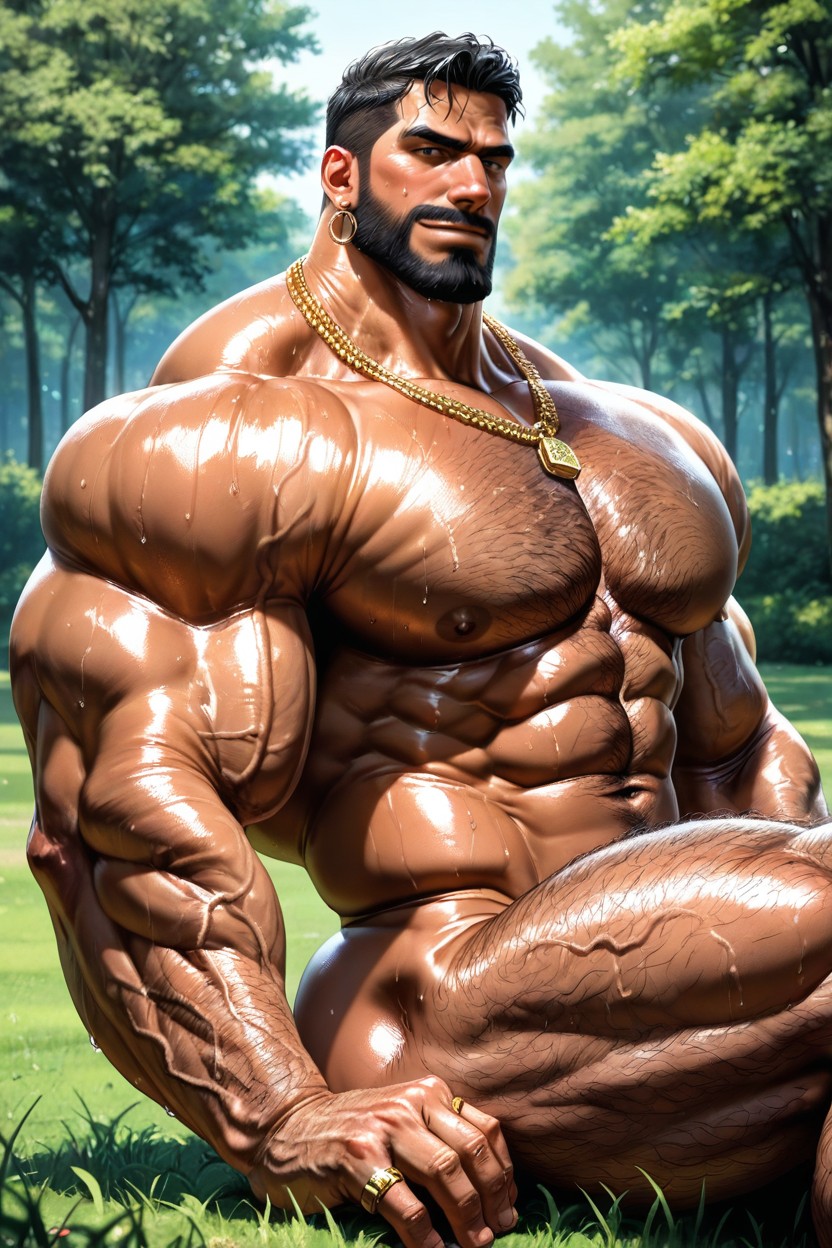 Huge Calves, High Definition, Side View AI Gay Porn