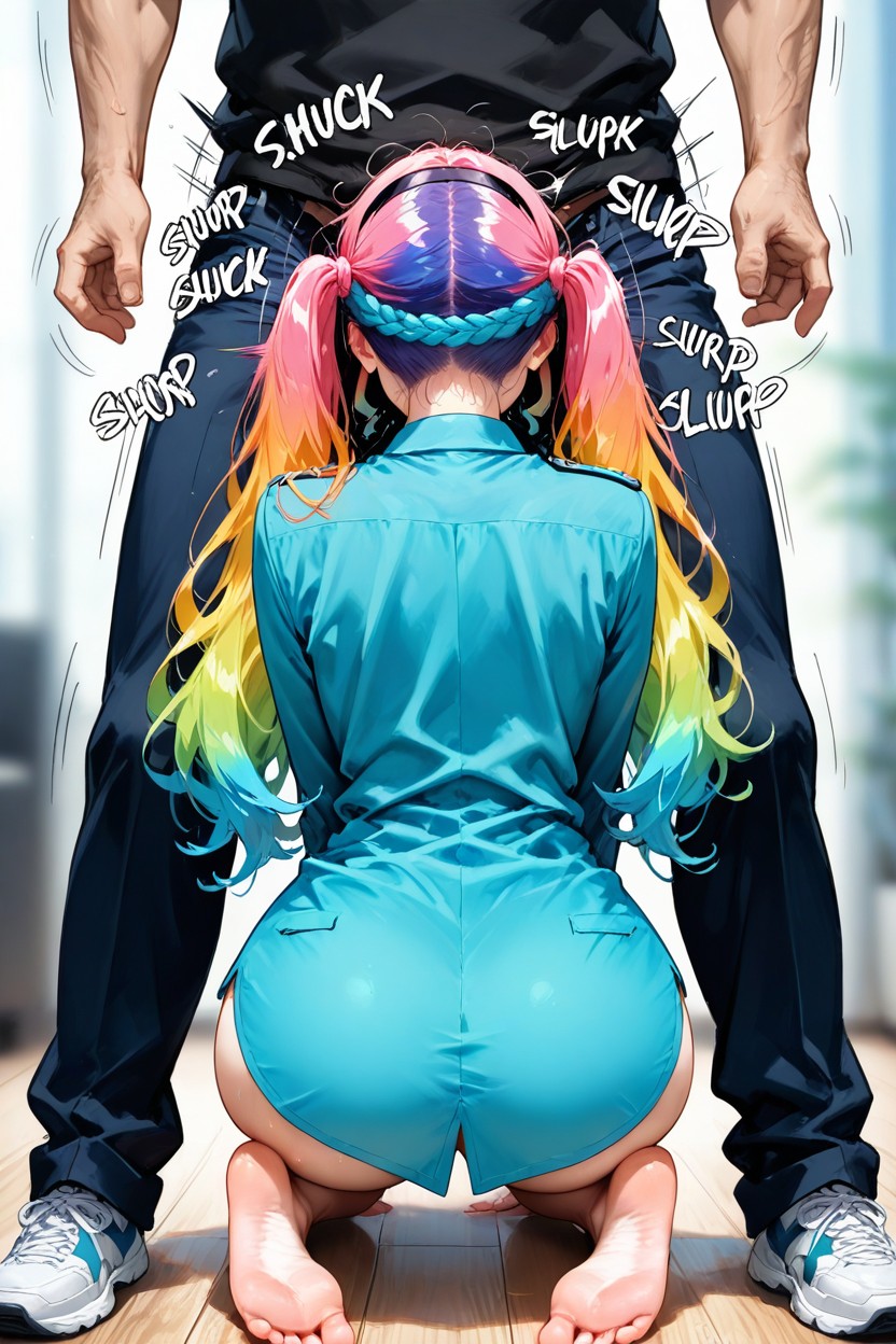 Beautiful Hair, Twintails, No Headband Hentai AI Porn