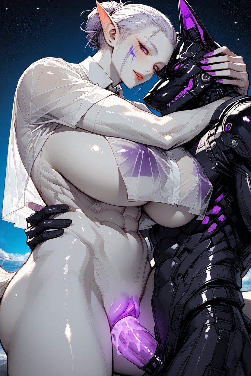 Dog Vulva, Very Sexy, Female Elf Facial Features Furry AI Porn