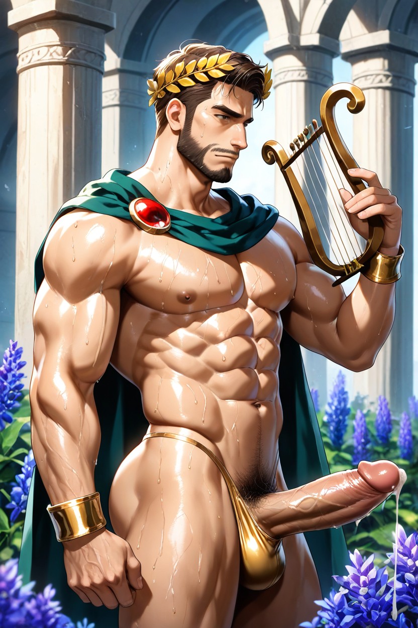 Outside, Man, Eyes Half Closed AI Gay Porn