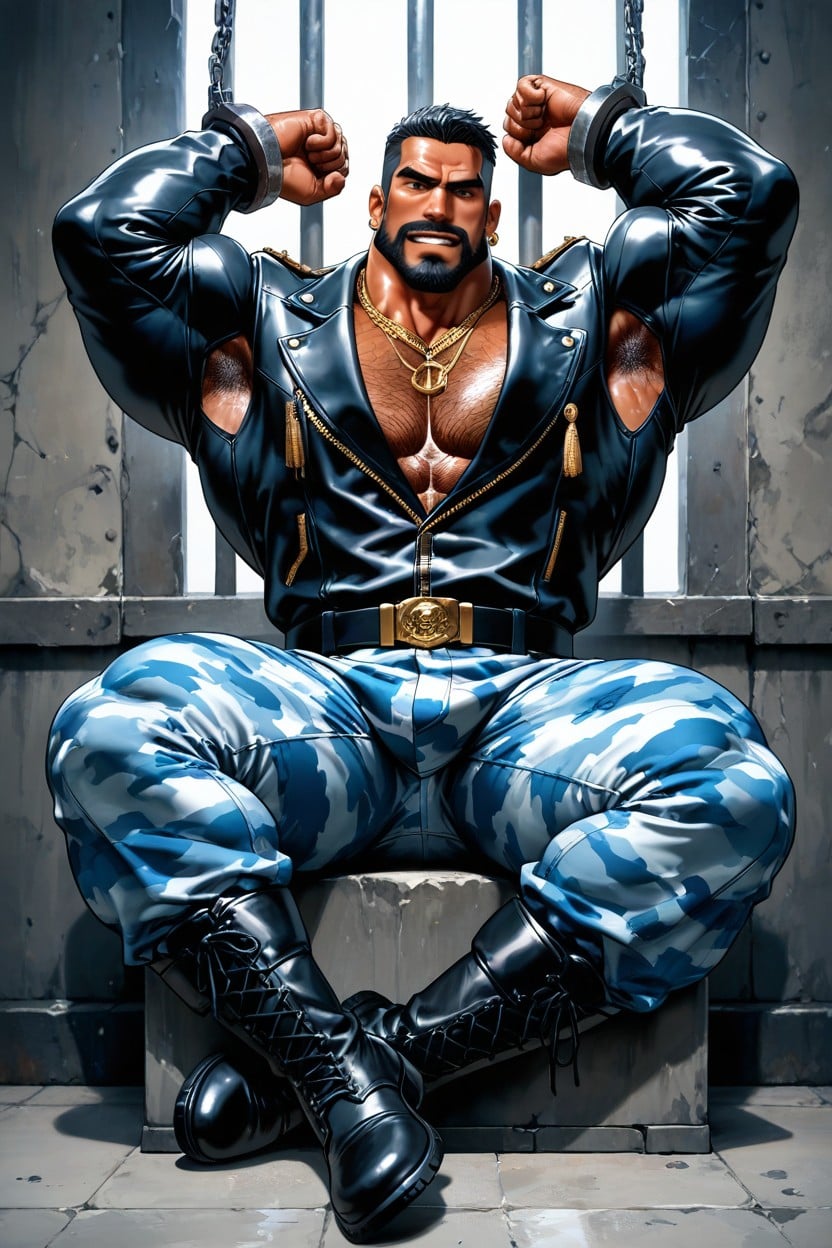 Huge Neck, Massive Meaty Body, Muscular Legs AI Gay Porn