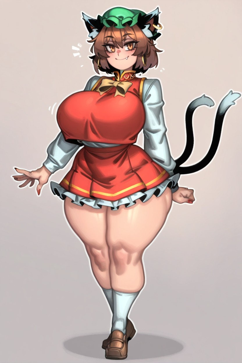 Smile, Tail, Fang Hentai AI Porn
