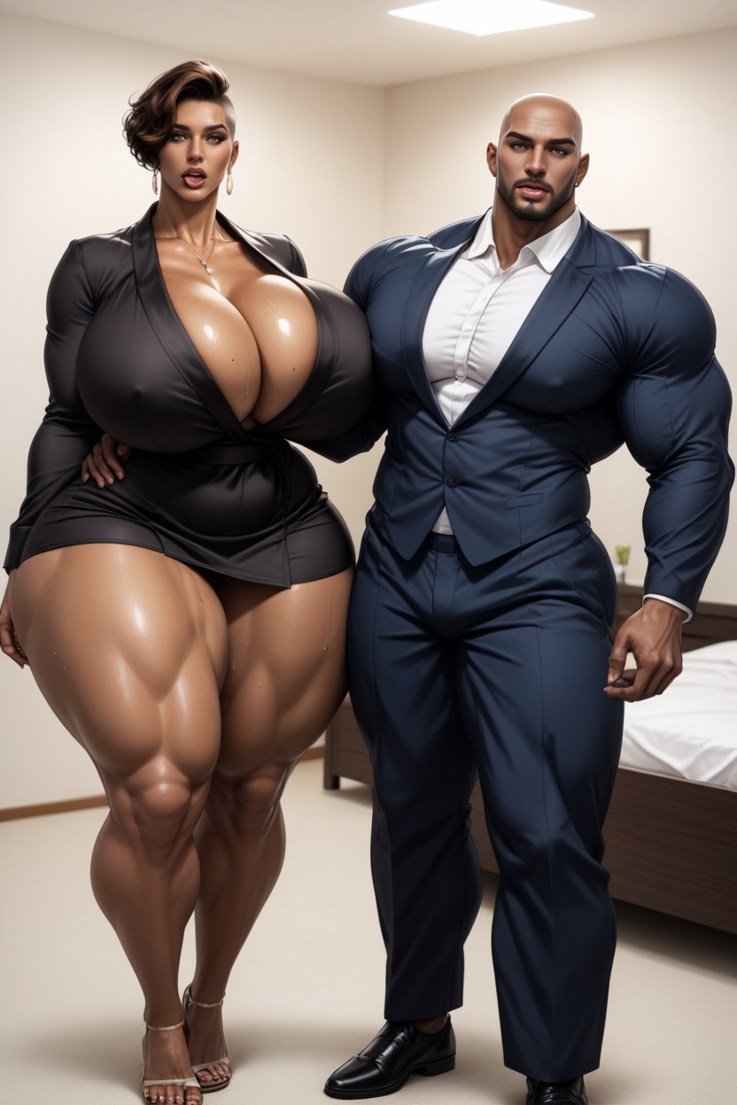 Perfect Shapely Thick Figure, Groping, Wide Angle AI Porn