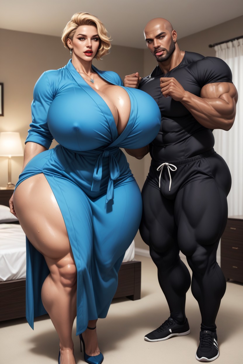 Wide Booty, Thick Thighs, White Man AI Porn