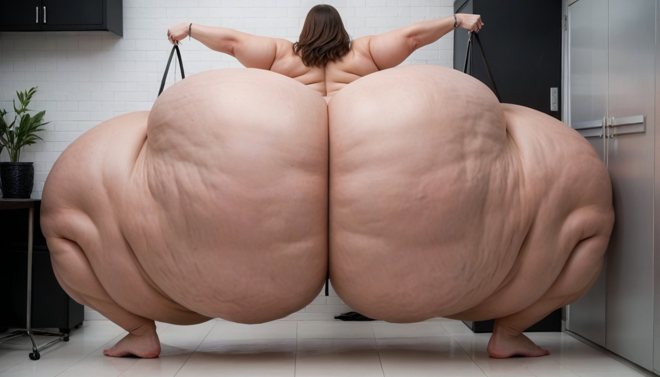 1 Person, Extreme Hyper Fat Outer Thighs, Extreme Hyper Wide Hips AI Porn