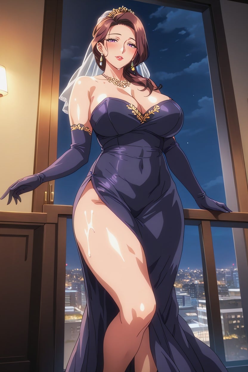 Beautiful Curves, Perfect Figure, Brunette Hentai AI Porn
