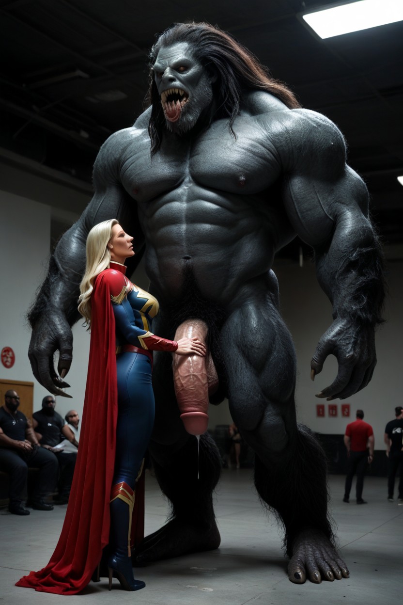 A Hard Cock As Hard As Steel Upward Erect Penis That Is Much Thicker Than A Woman, Giant Monster, A Giant AI Porn
