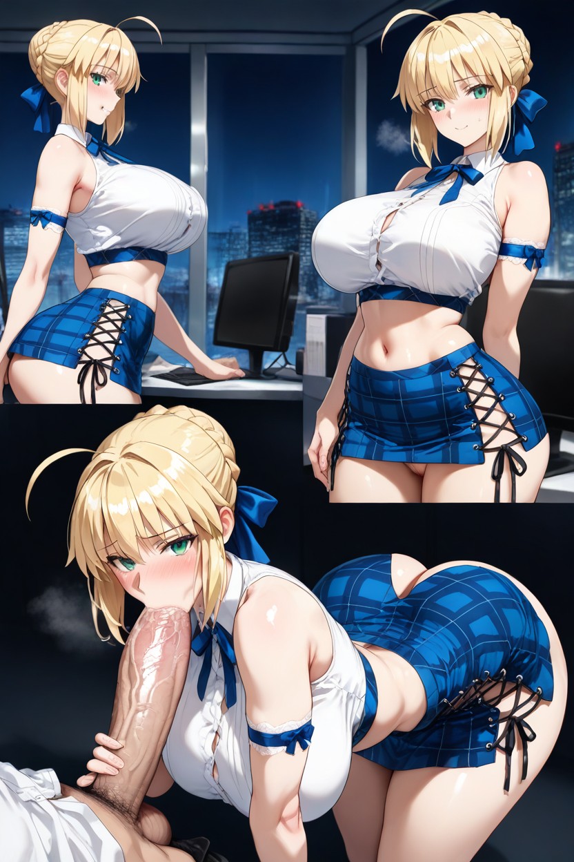 Extremely Snatched Waist, Expressive Eyes, Null Art Style Hentai AI Porn