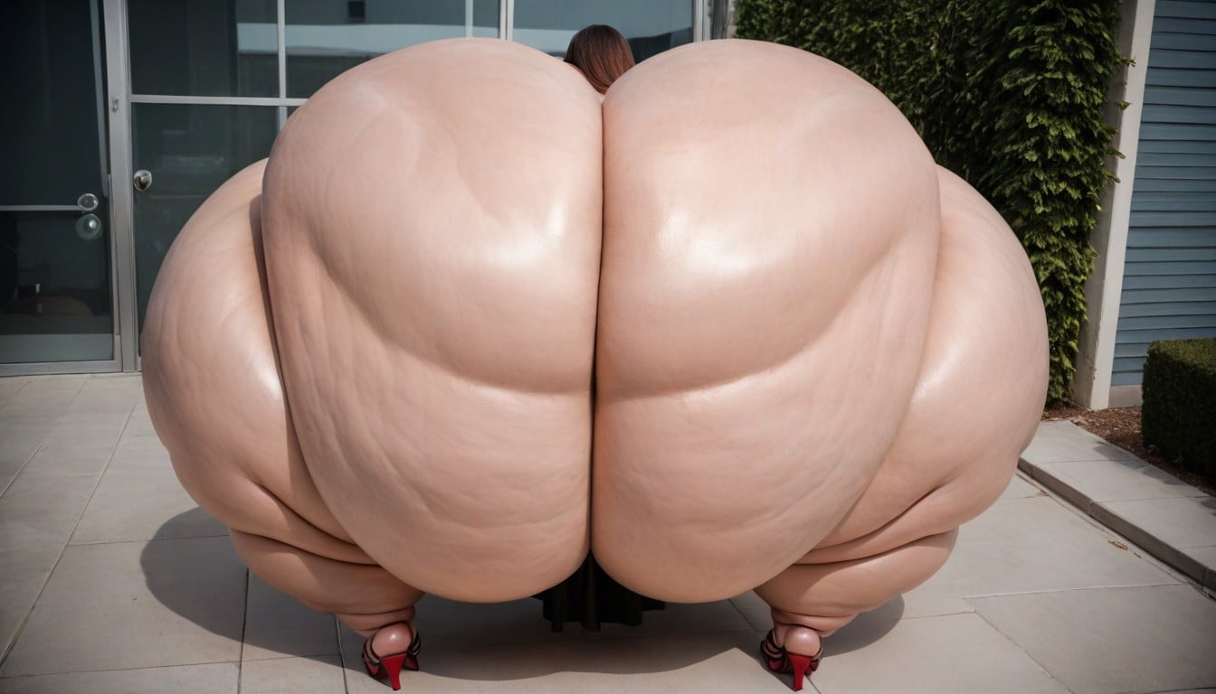 Extreme Hyper Fat Upper Outer Thighs, Full Body, 1 Person BBW AI Porn