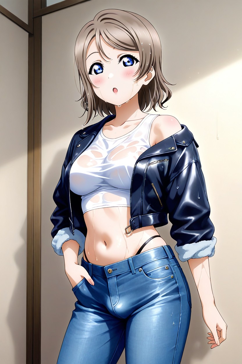 Rolled Up Sleeves, Hand Inpocket, Dark Lighting AI Porn