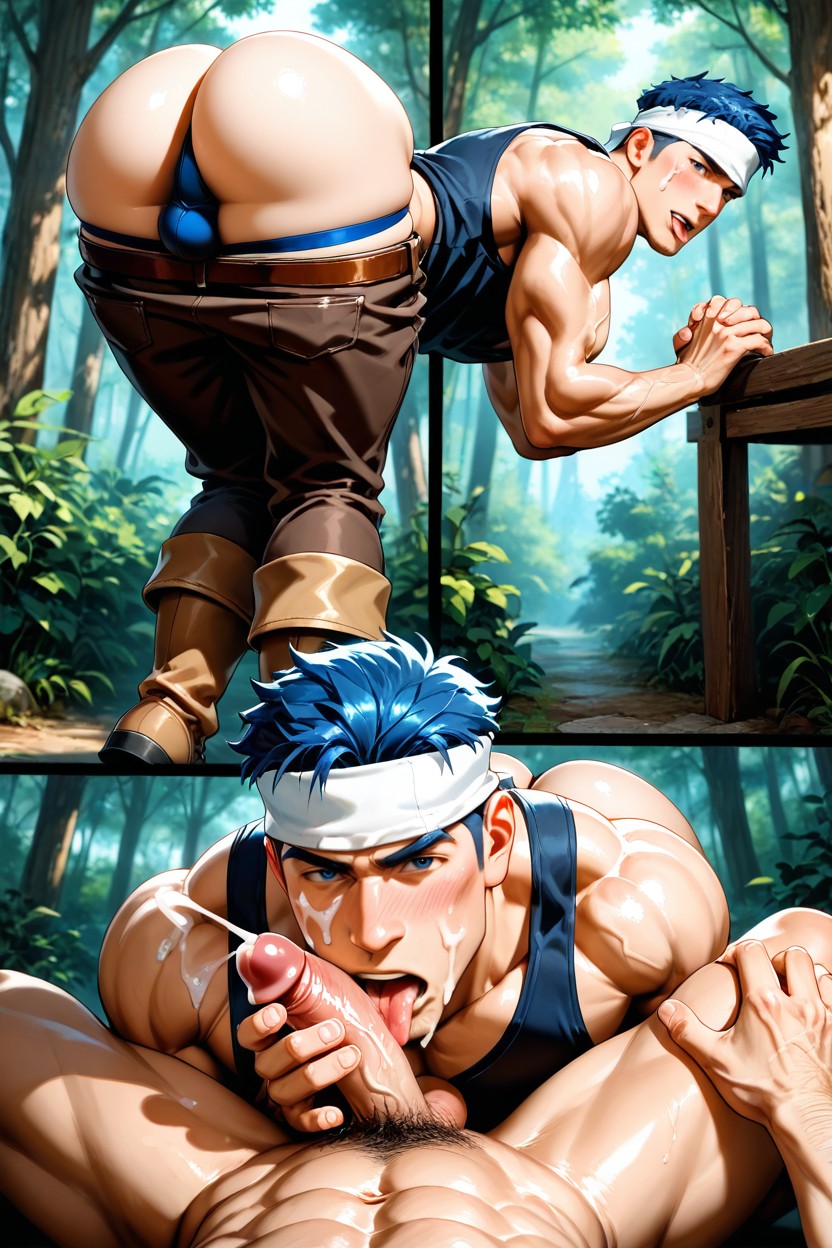 Cute, Thick Thighs, White Headband AI Gay Porn