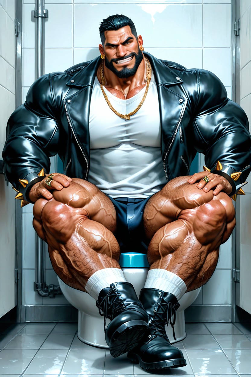 Legs Up, Military Boots, Hairy Chest AI Gay Porn