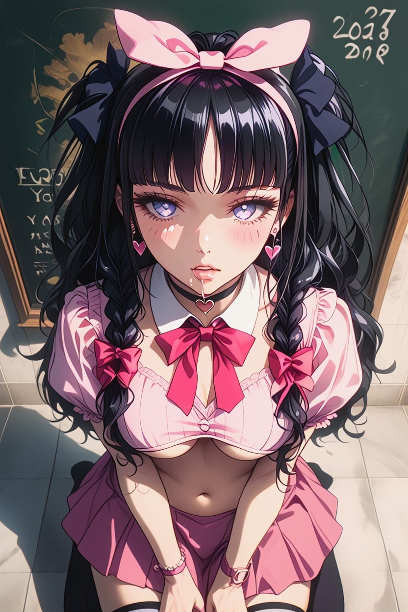 Hyper Detailed, Underboobs, Long Hair Hentai AI Porn