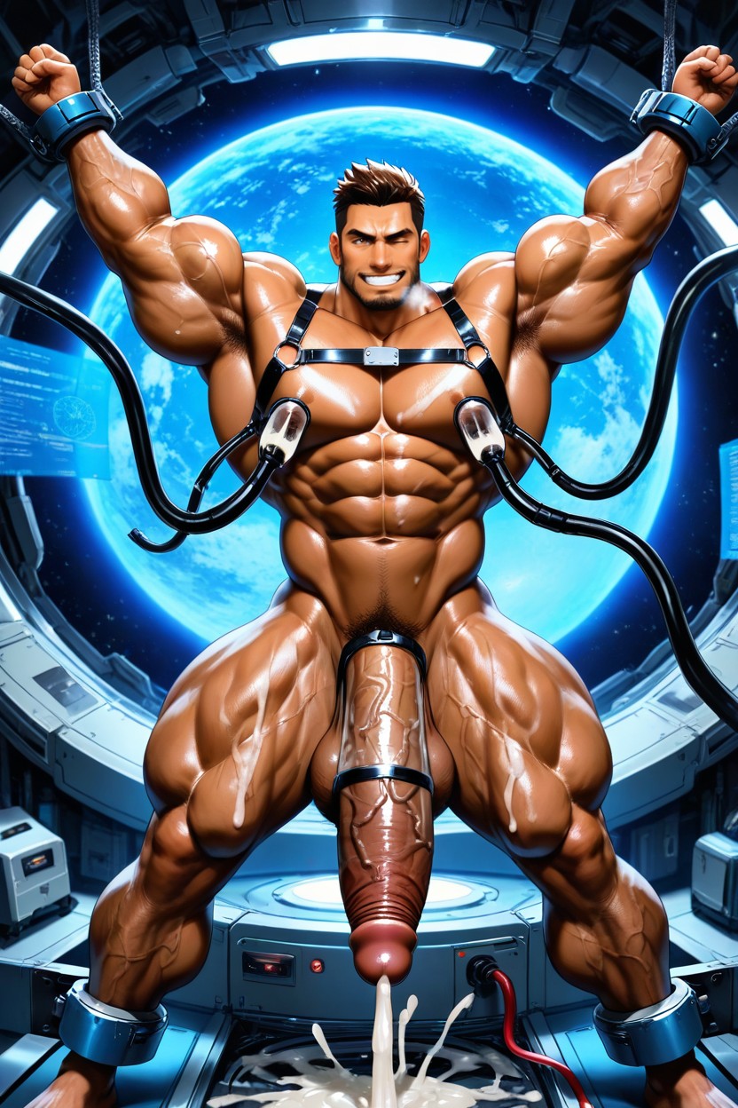 High Res, Outstretched Legs, Cock Up AI Gay Porn