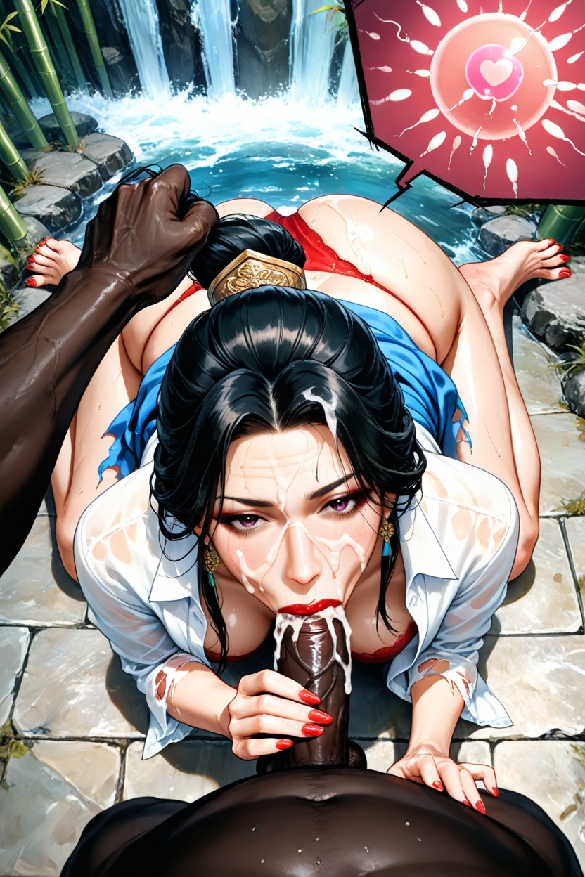 Huge Black African, Chinese Hairstyle, Pov Blowjob Hentai AI Porn