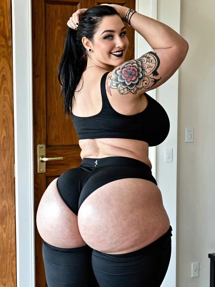Pierced Navel, Extra Thick, Chubby AI Porn