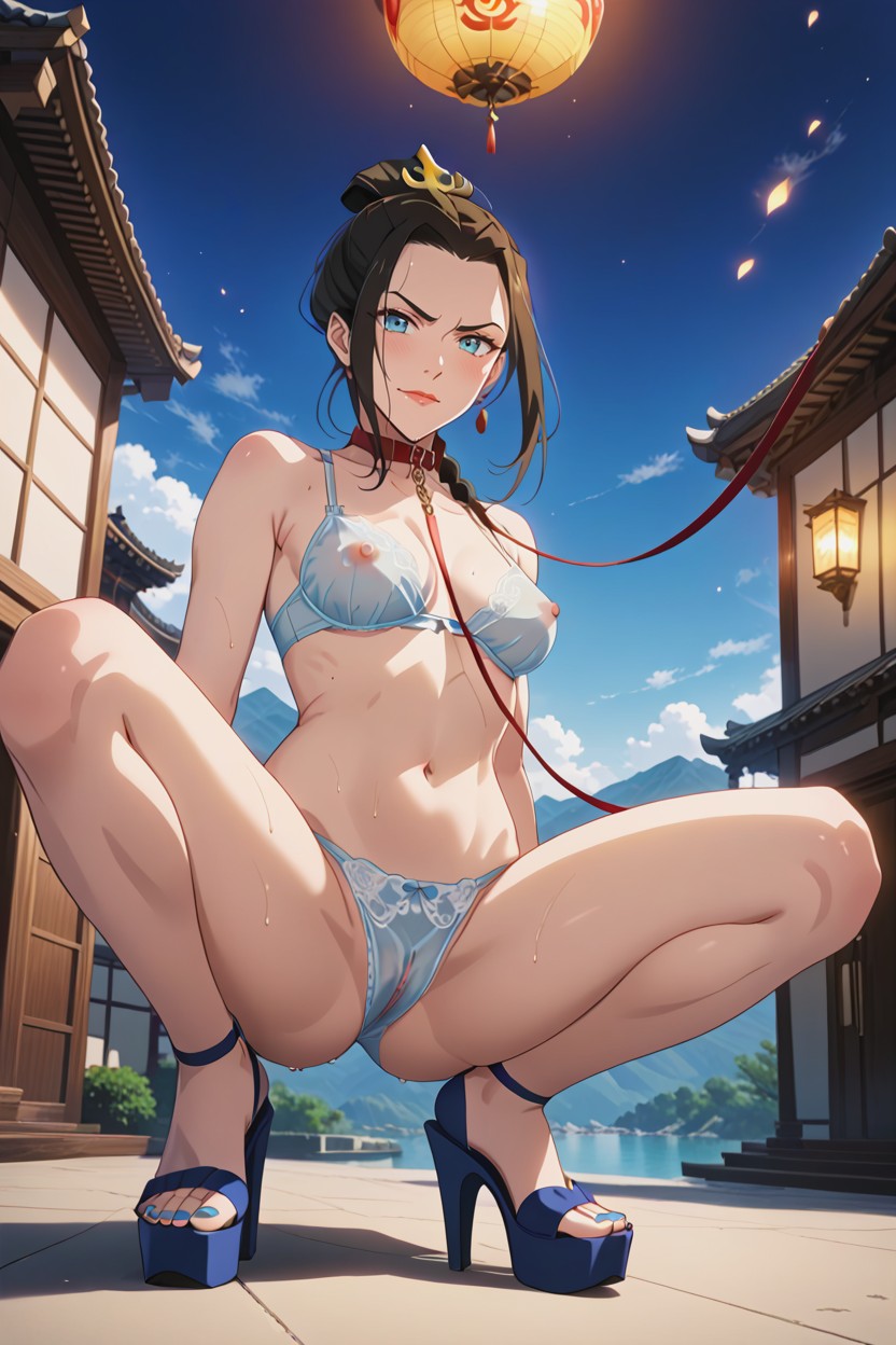 Soft Shading, Expressive Faces, Azula Smirking Hentai AI Porn