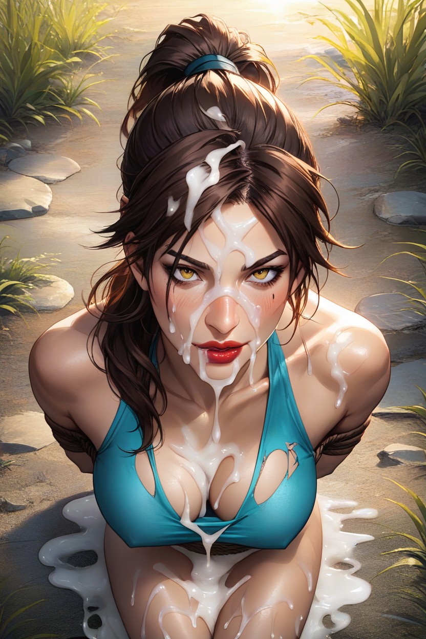 Looking At Viewer, Cum Dripping, Cum On Body AI Porn