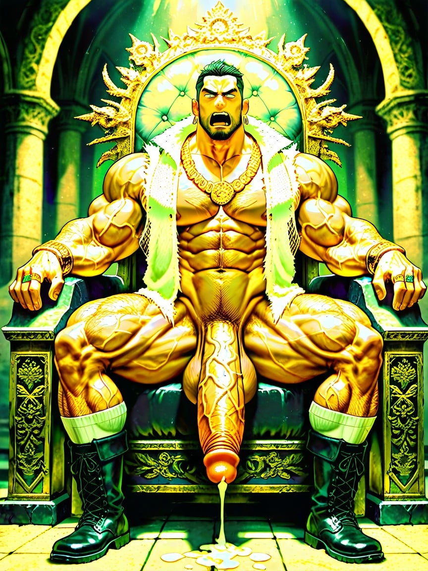 Huge Neck, Oversized Muscles, Veiny Legs AI Gay Porn