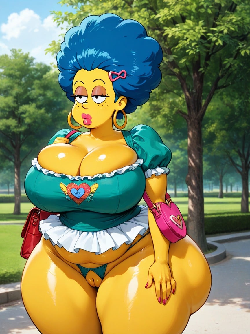 Extremely Thick Thighs, Ssbbw, Blue Hair Hentai AI Porn