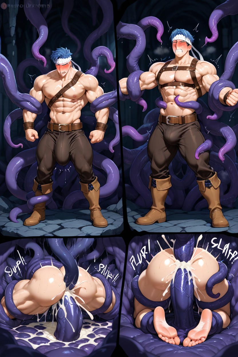 Devouring His Soul, Big Pumped Legs, Massive Bulge AI Gay Porn