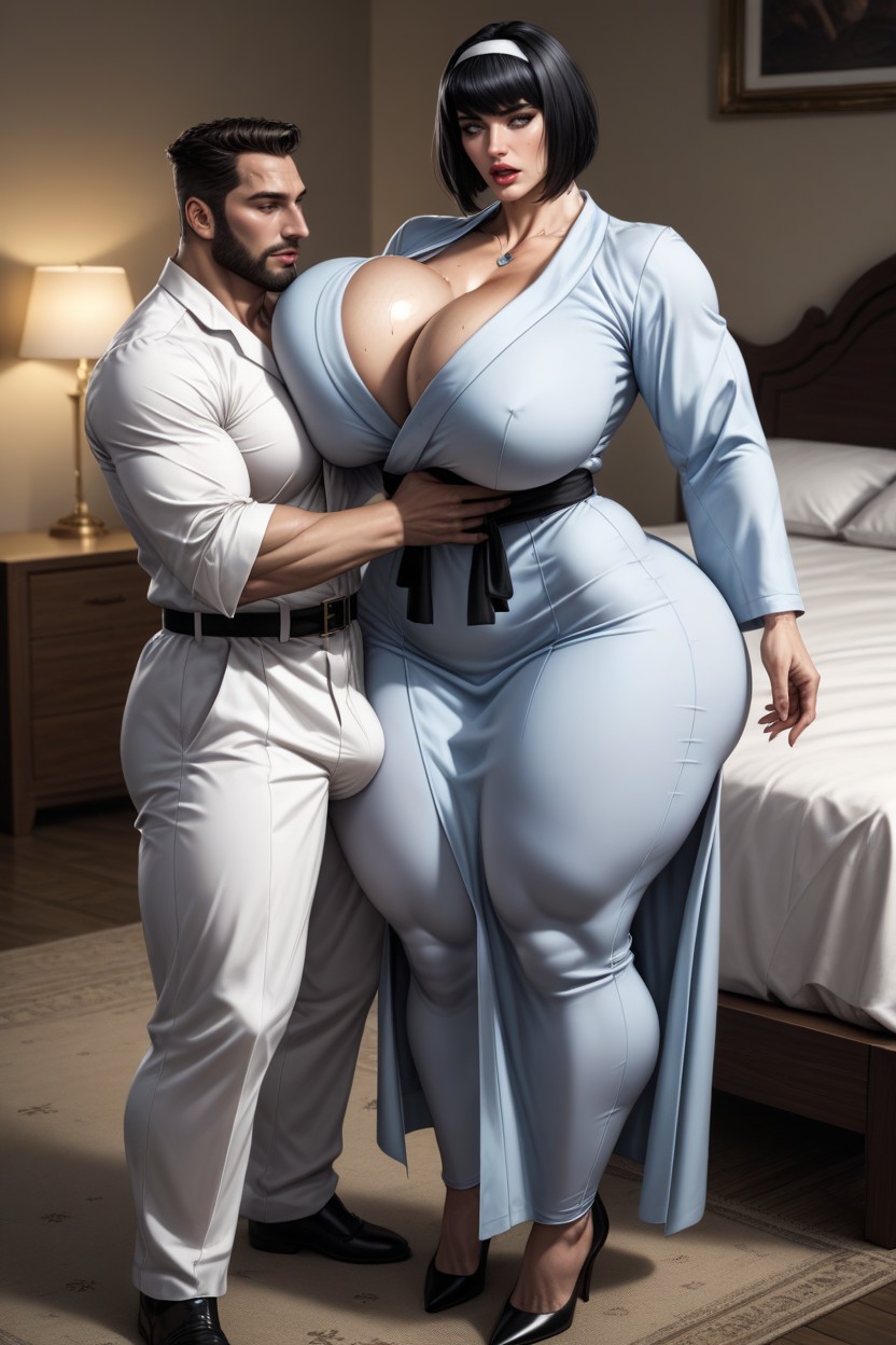 2 People, Licking, Wide Angle AI Porn