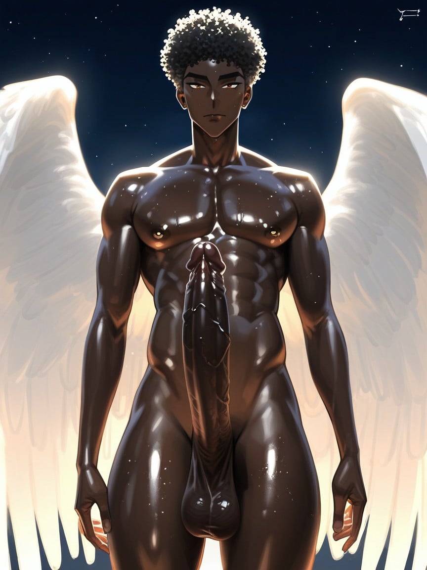 Full Head Of Hair, Dark Skin, Ultra Darkskin AI Gay Porn