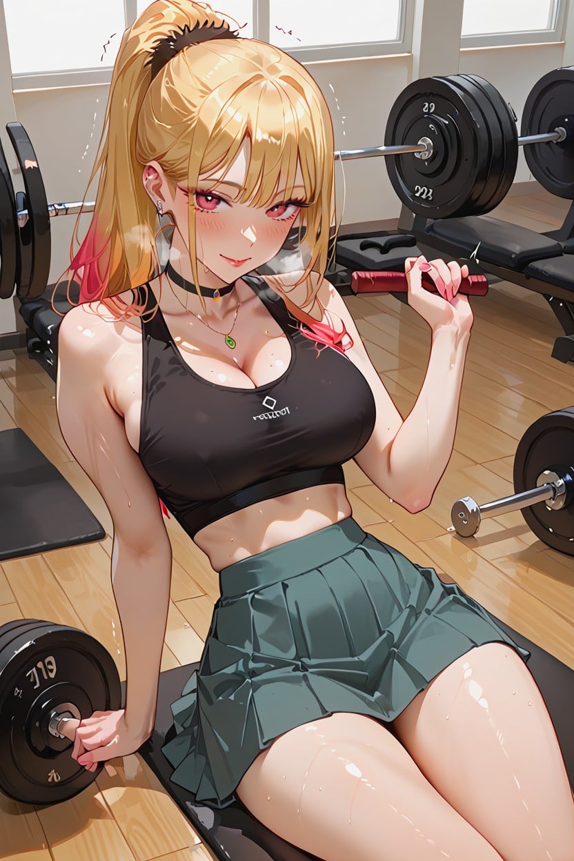 Looks At The Viewer, Red Face, 18+ Hentai AI Porn