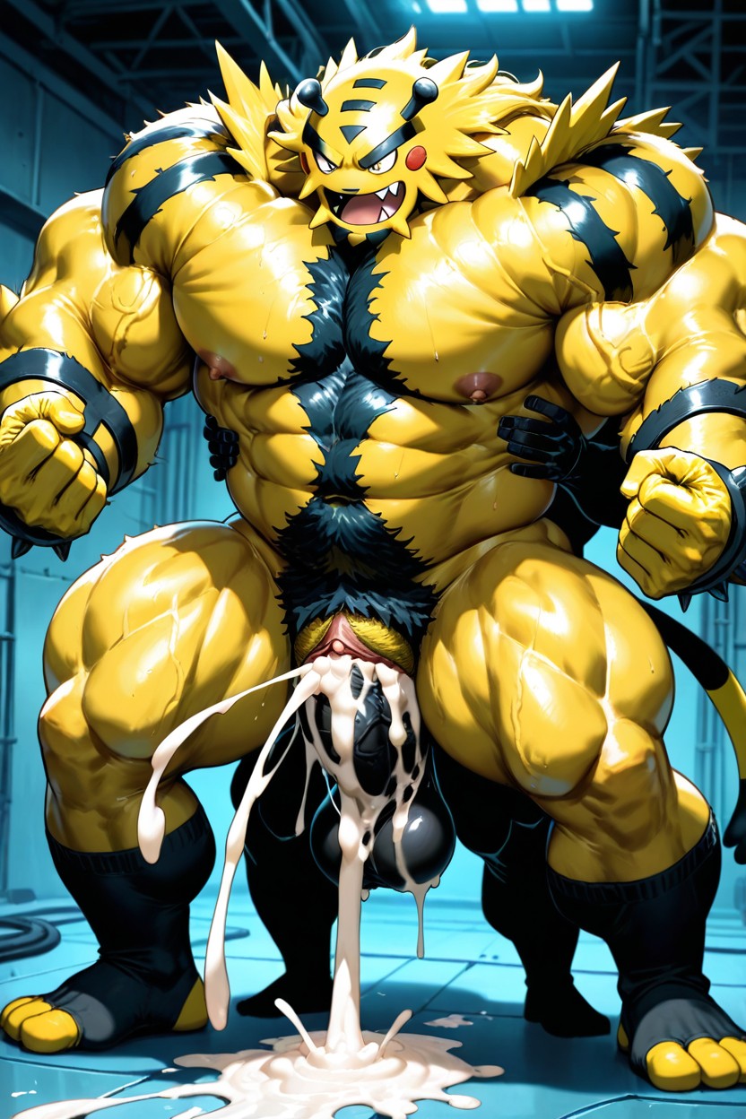 Male Worker And Electivire, Vagina Sex, Electivire From Pokemon AI Gay Porn