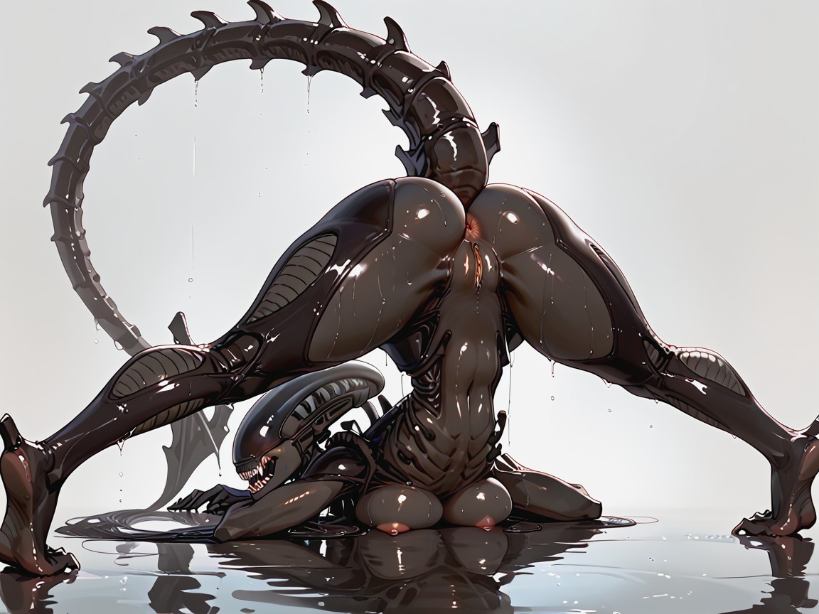 No Eyes, Xenomorph Female, Blushing Furry AI Porn