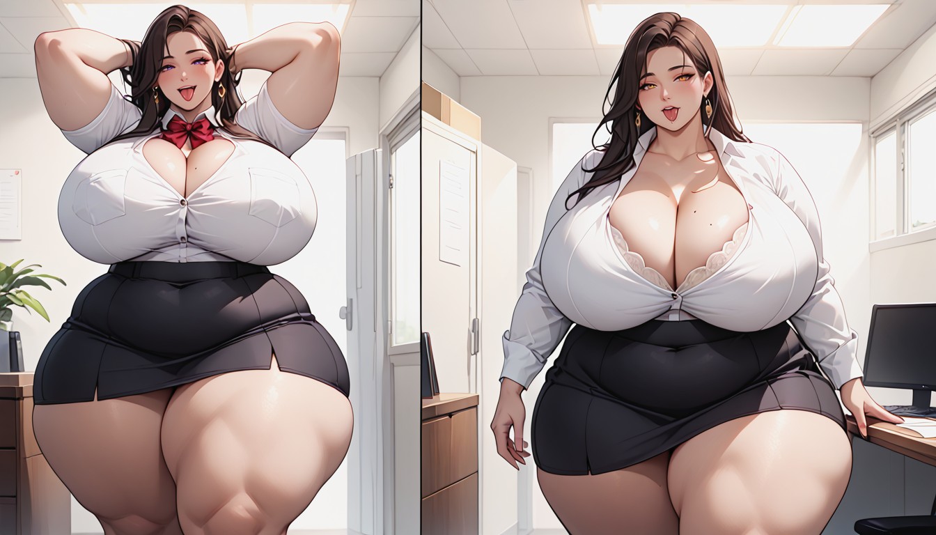 Thick Thighs, Breast Expansion, Multiple Views BBW AI Porn
