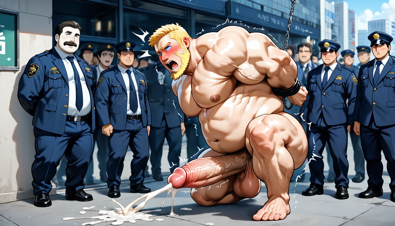 Desperate, Blonde Body Hair, Open Mouth AI Gay Porn