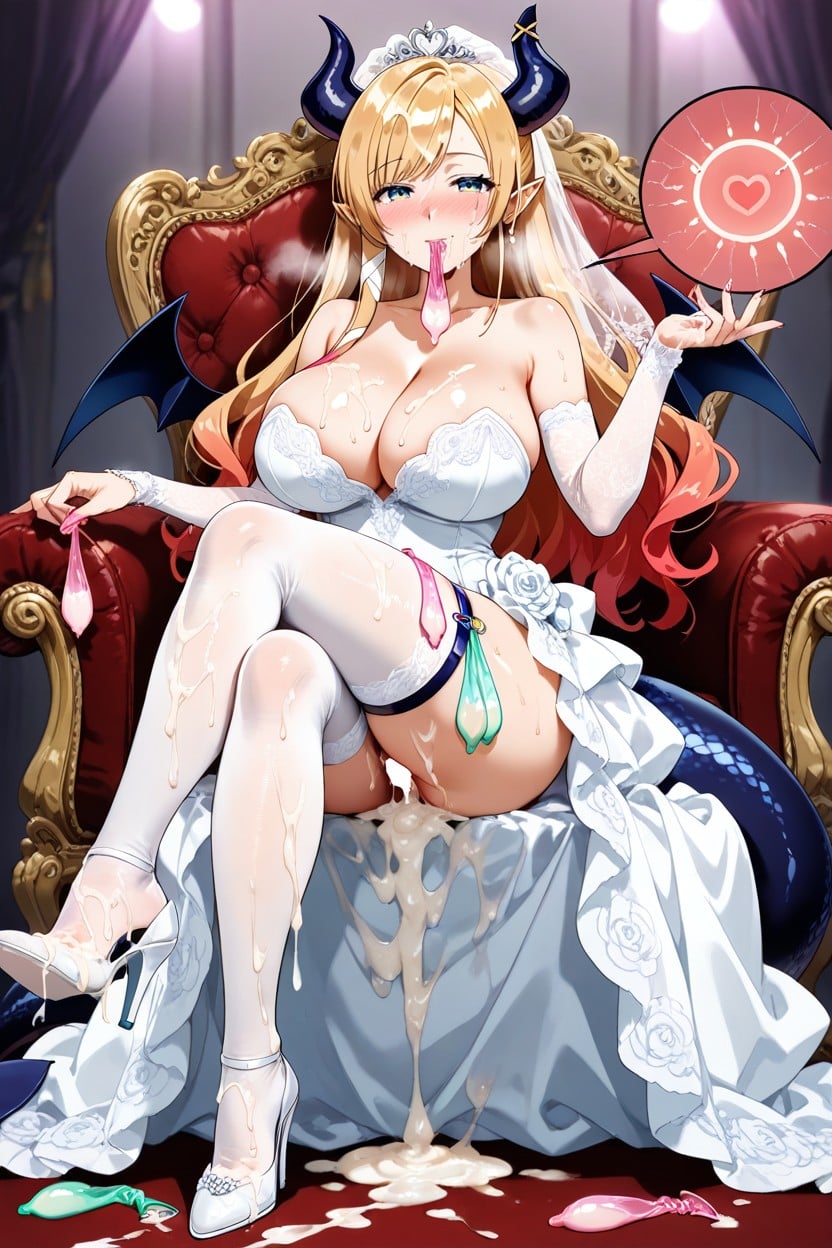 Holding A Used Condom In Hands, Legs Crossed, Hate Anger Eyes Hentai AI Porn