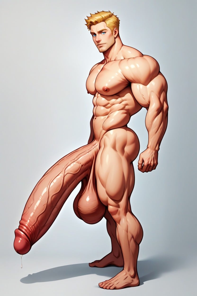 18+, Boyish Appearance, Massive Hyper Penis AI Gay Porn