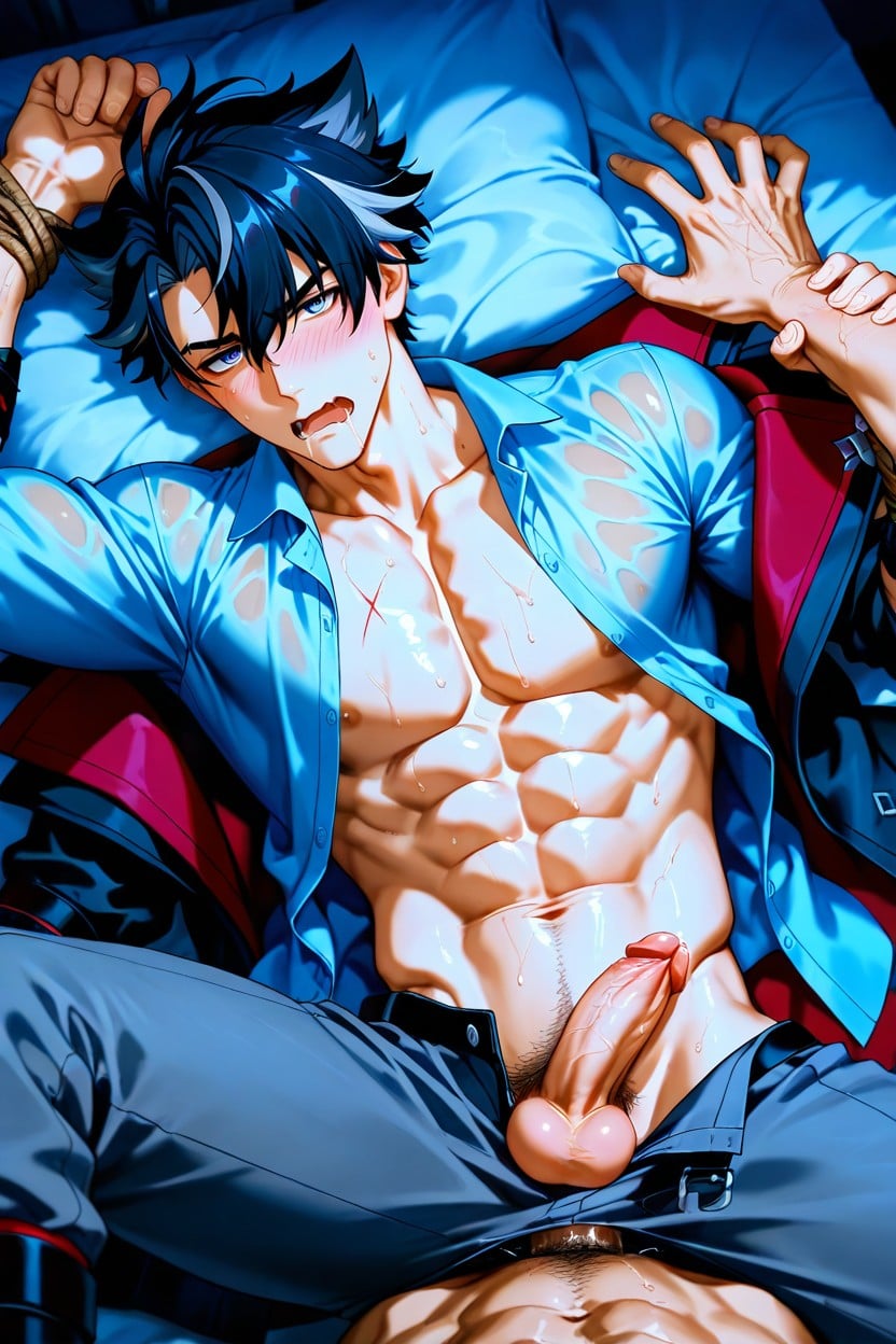 Begging To Stop, Fucked In A Prison, Bottom Drooling AI Gay Porn