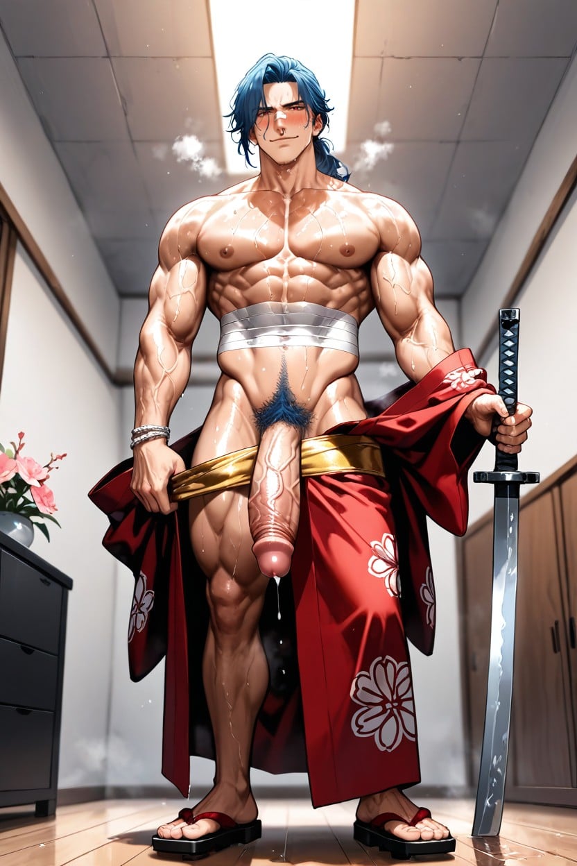 Sideswept Bangs, Koujaku, 25+ AI Gay Porn