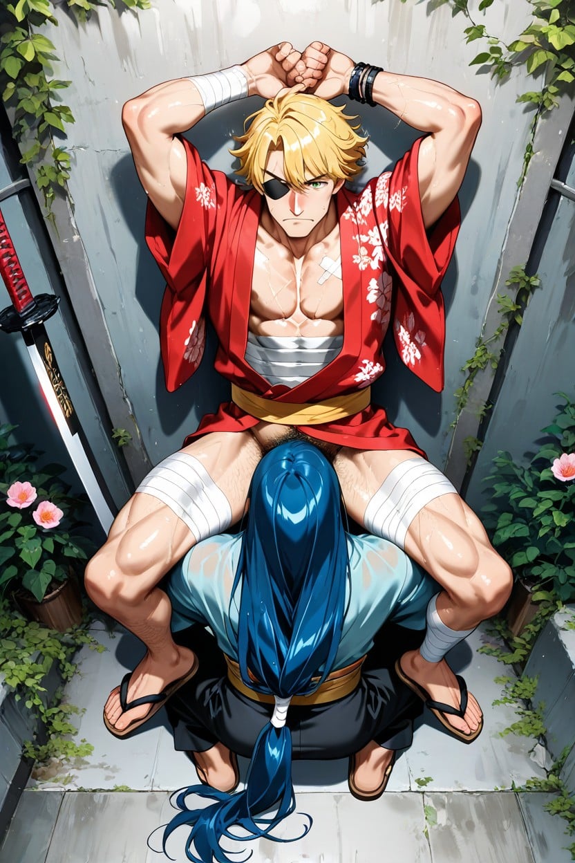 Black Wristbands, Red Eyes, Aoba Is Nervous AI Gay Porn