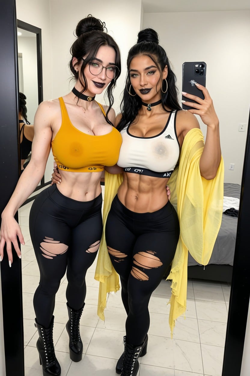 Long Length, Belly Dancer, Erect Nipples AI Porn