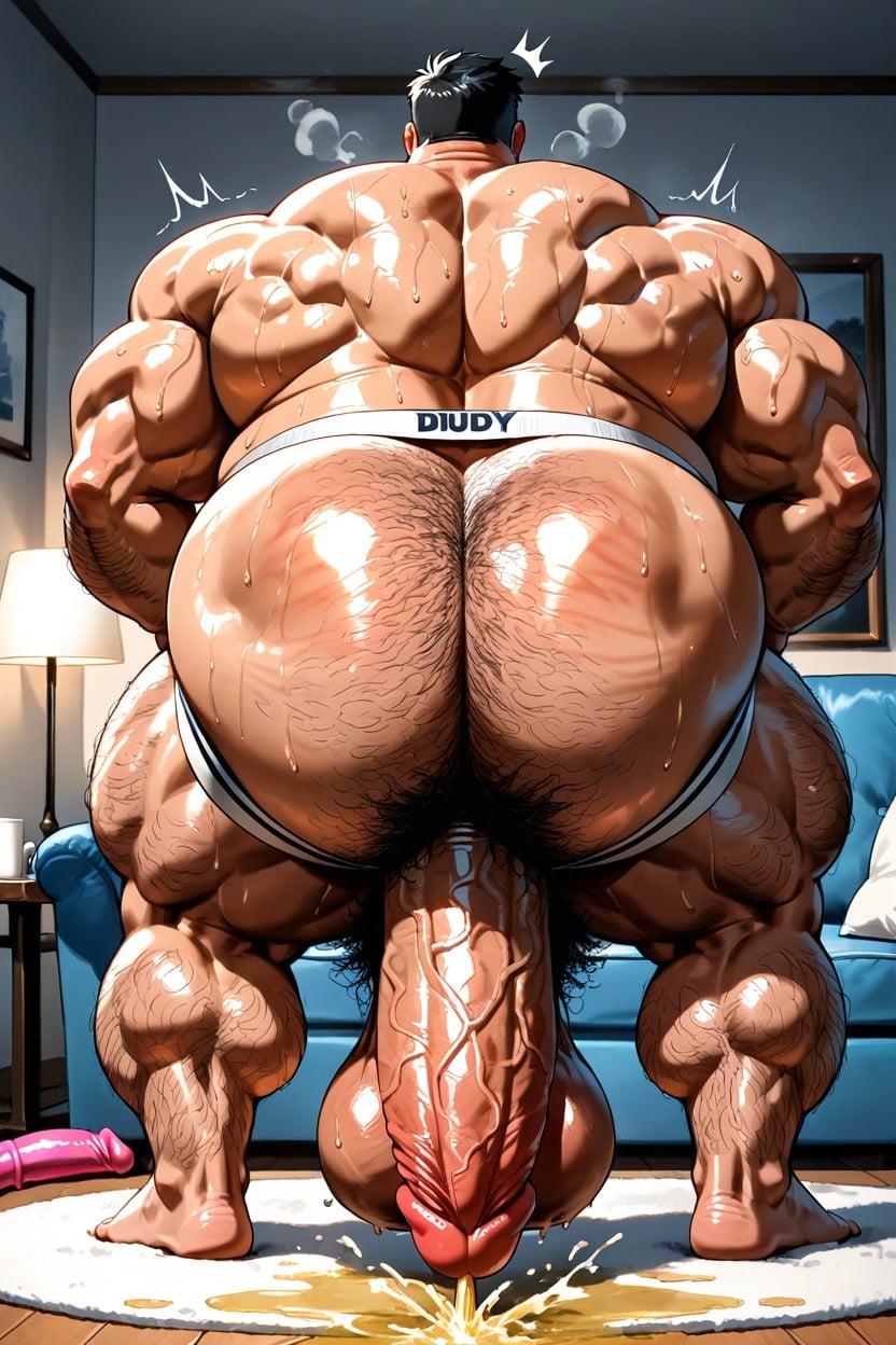 Oversized Muscles, Manly, Hyper Long Dick AI Gay Porn