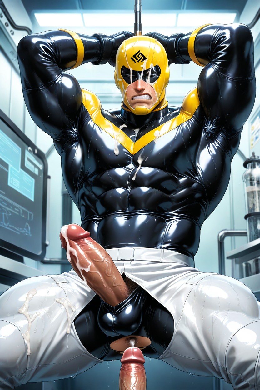 Sweaty, Lab, Standing AI Gay Porn
