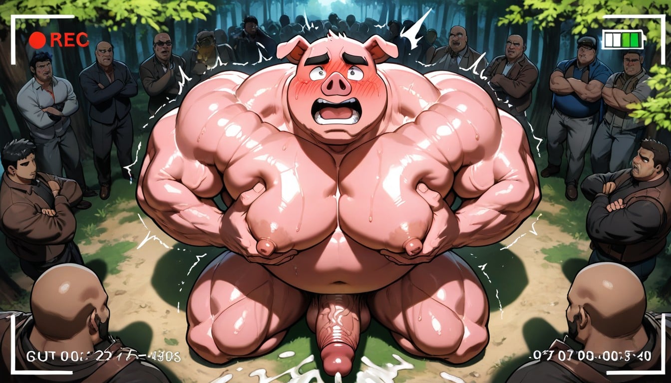 Naked, Exhibitionism, Shocked AI Gay Porn