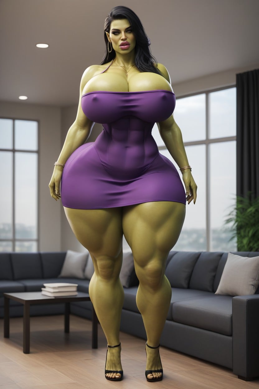 Thick Thighs, Huge Thighs, Full Body AI Porn