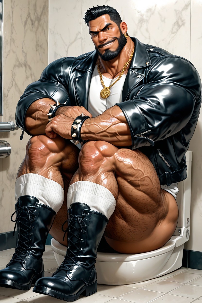 Huge Neck, White Socks, Big Lats AI Gay Porn