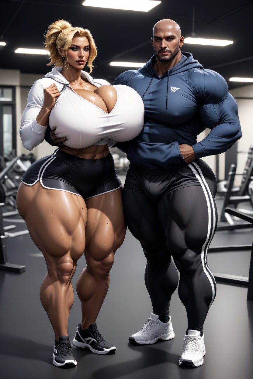 Voluptuous, Bangs, Dark Brown Skin AI Porn