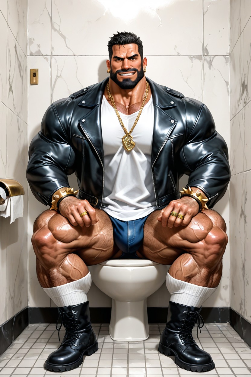 Huge Calves, Oversized Muscles, Hyper Muscular Body AI Gay Porn