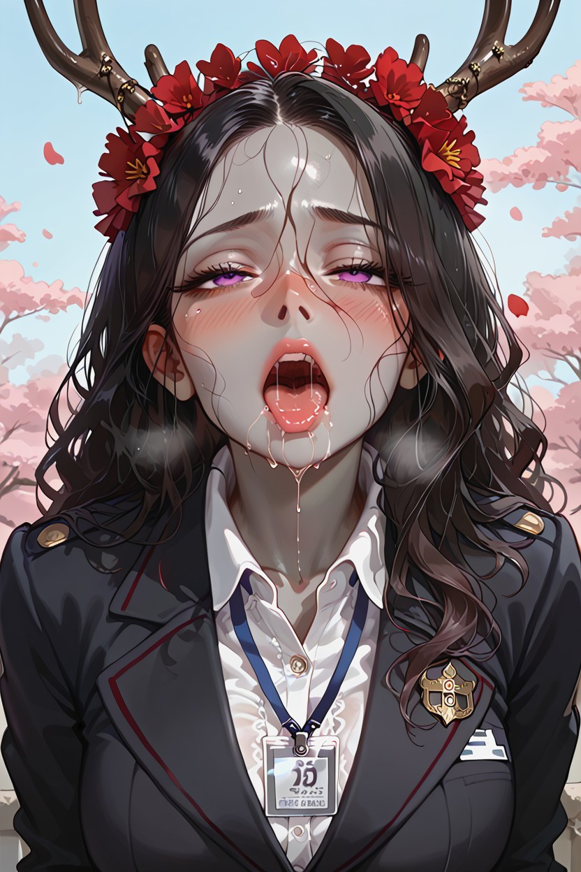 High Detail Face, Id Badge Lanyard Around Neck, Soft Sunlight Hentai AI Porn