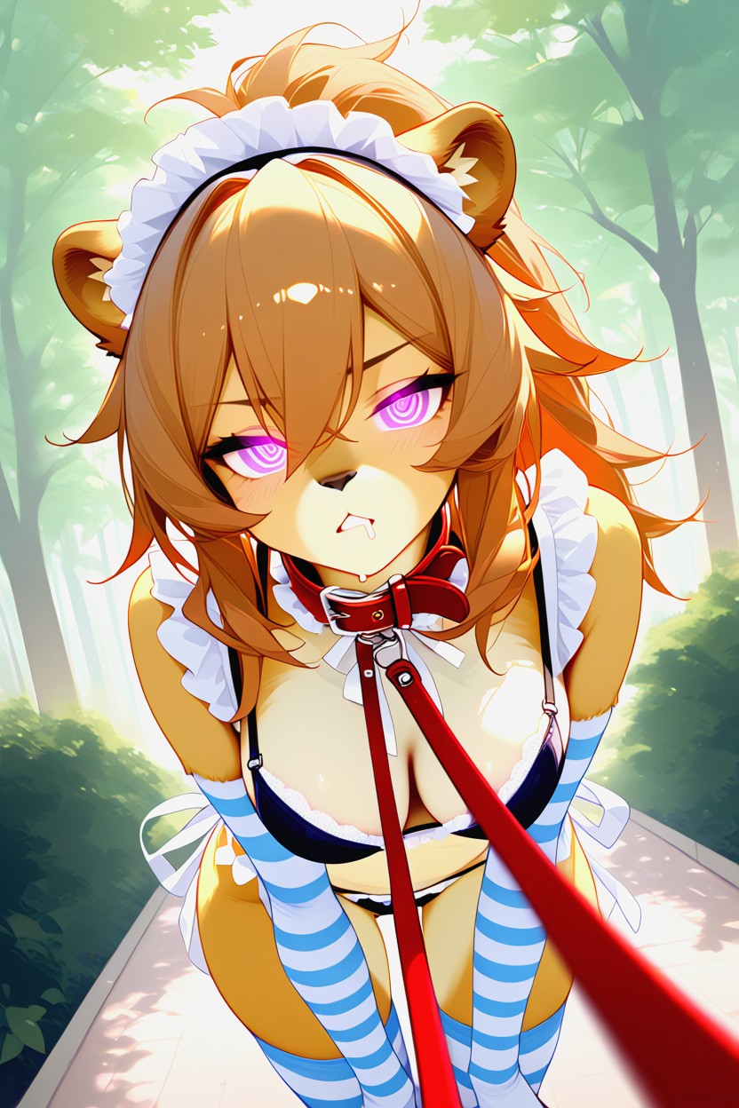 Collar, Hypnosis , French Maid Furry AI Porn