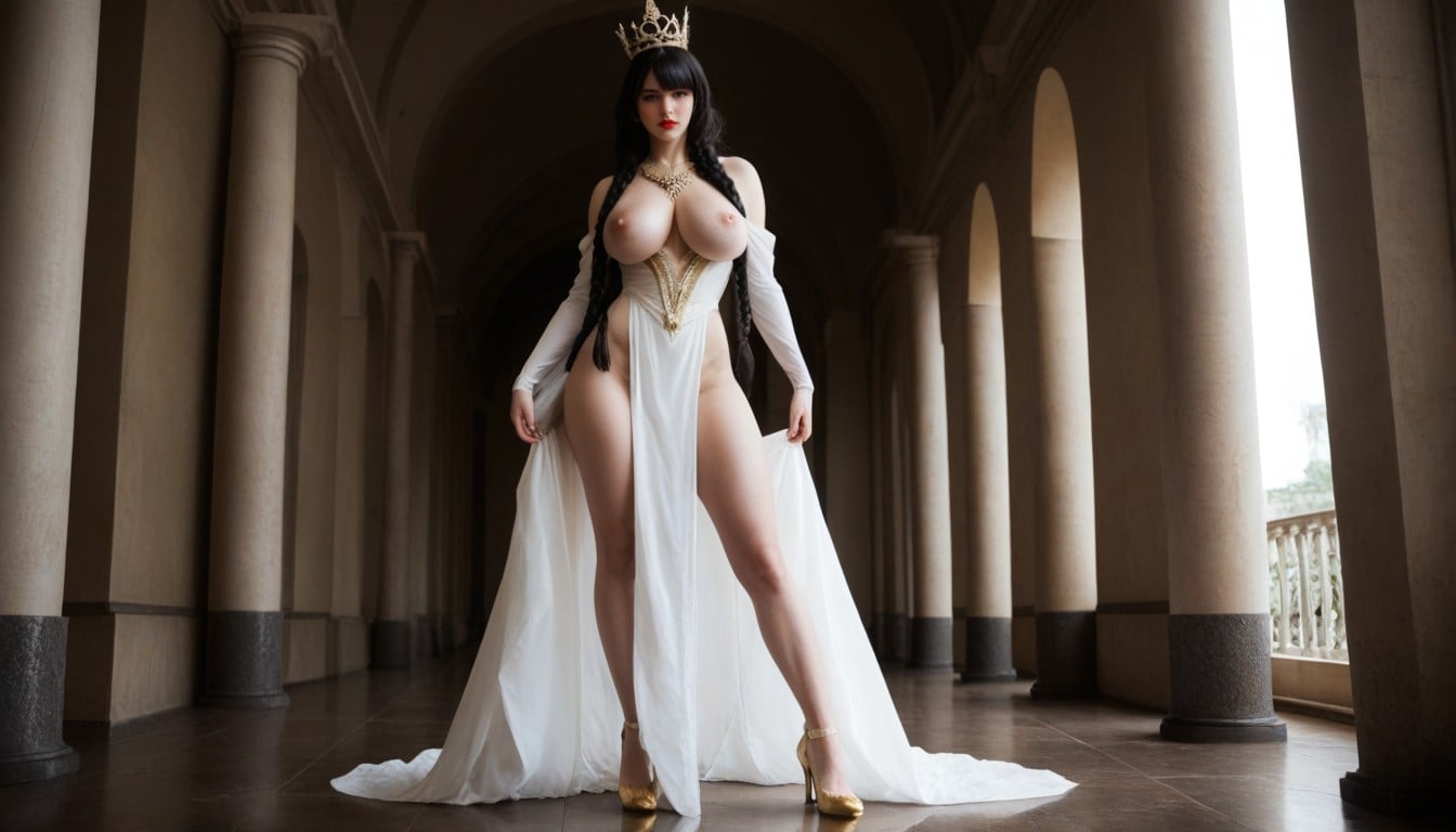 Full Body View, Black Hair, Beautiful Boobs AI Porn
