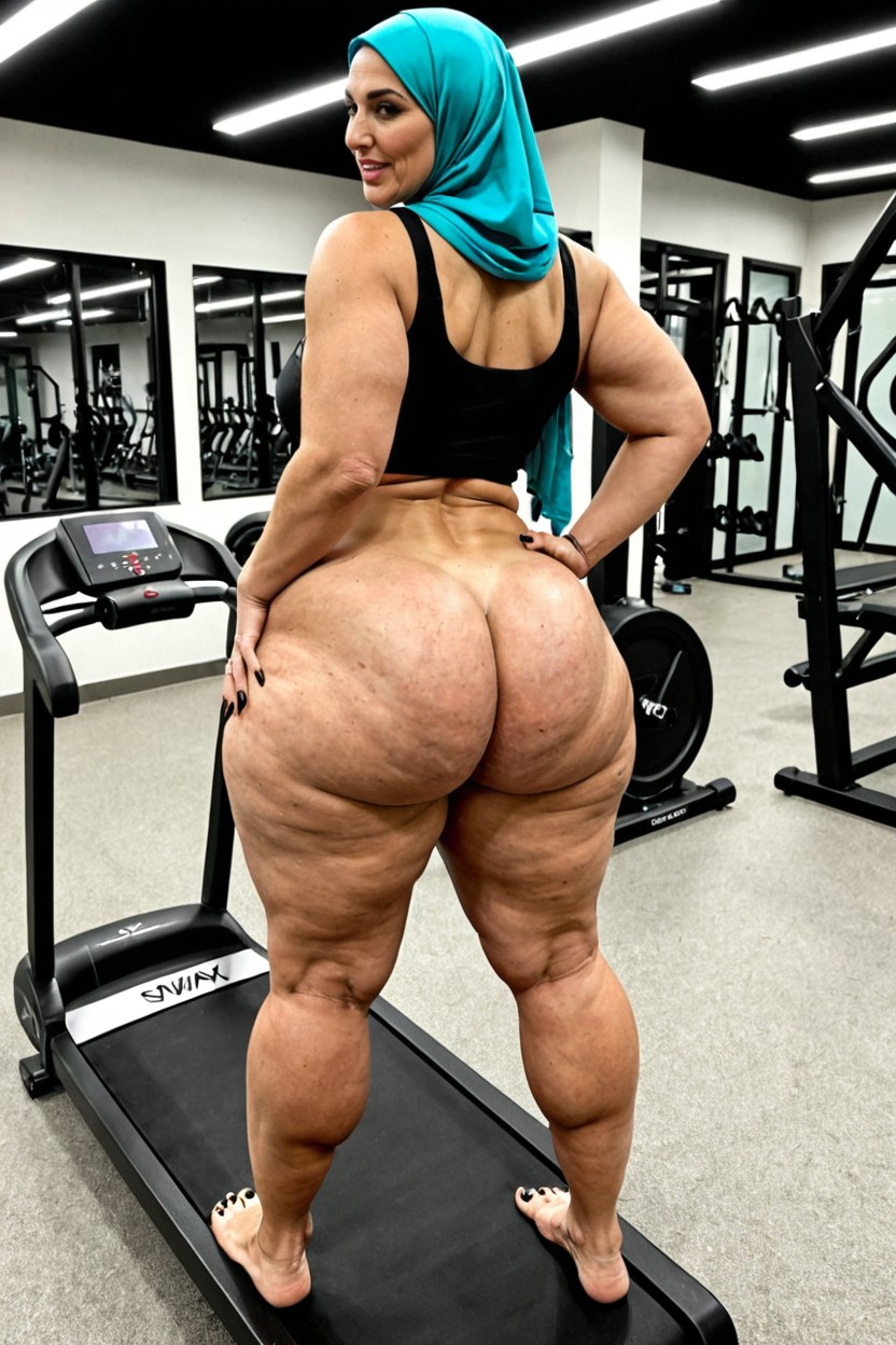 Full Body, Massive Legs, Rear View AI Porn