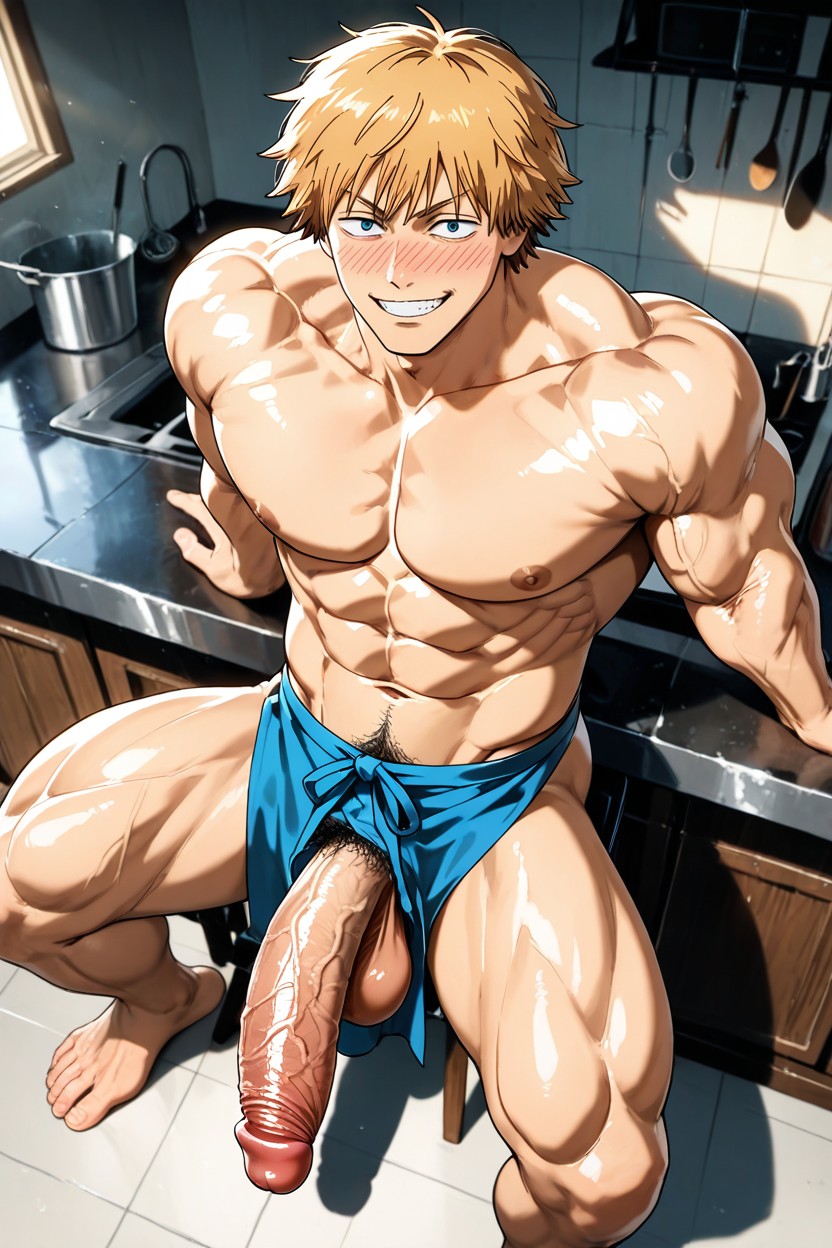 Ripped Abs, Gigantic Pennis, Moody Bright Lighting AI Gay Porn
